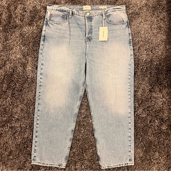 🌺NWT FRAME SLOUCHY STRAIGHT DENIM JEANS SIZE 34/18🌺 - Picture 3 of 8